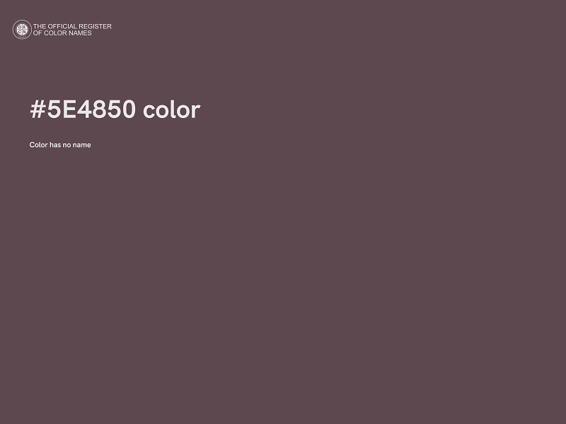 #5E4850 color image