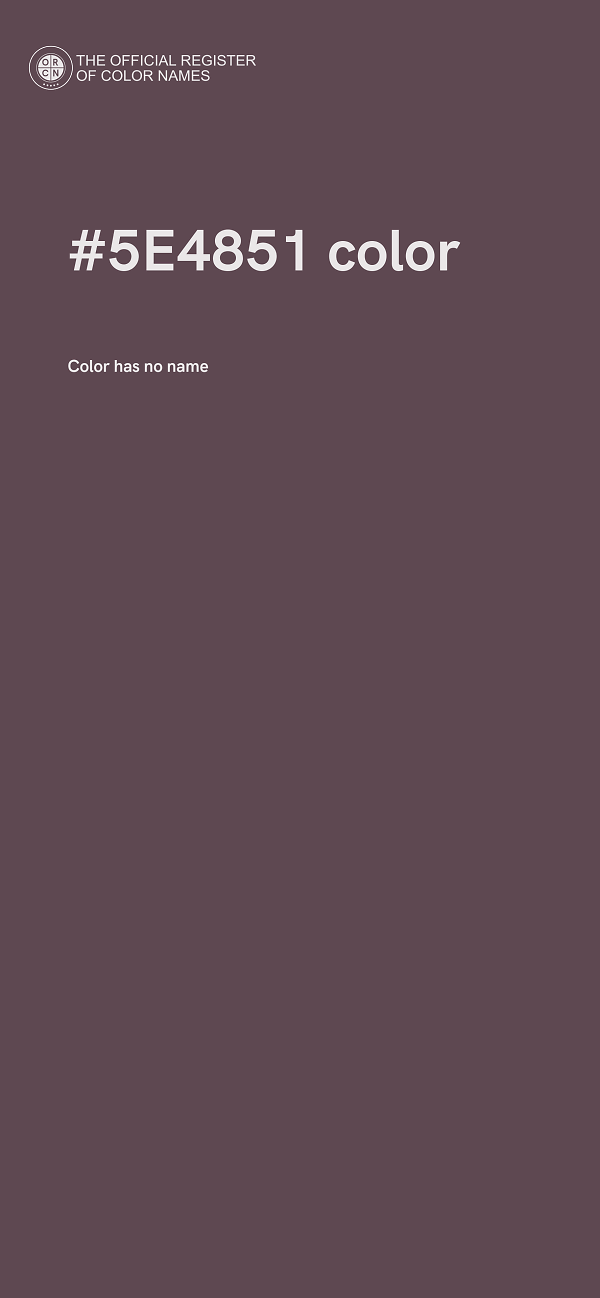 #5E4851 color image