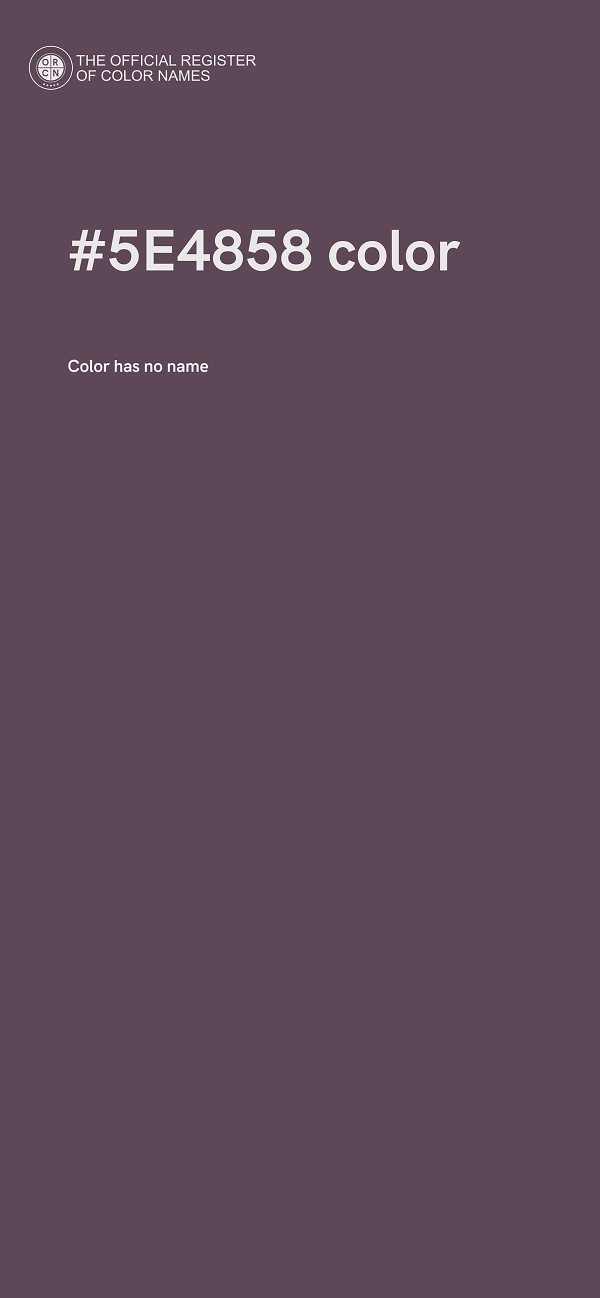 #5E4858 color image