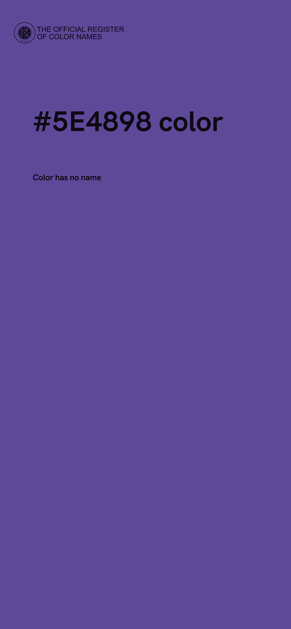 #5E4898 color image