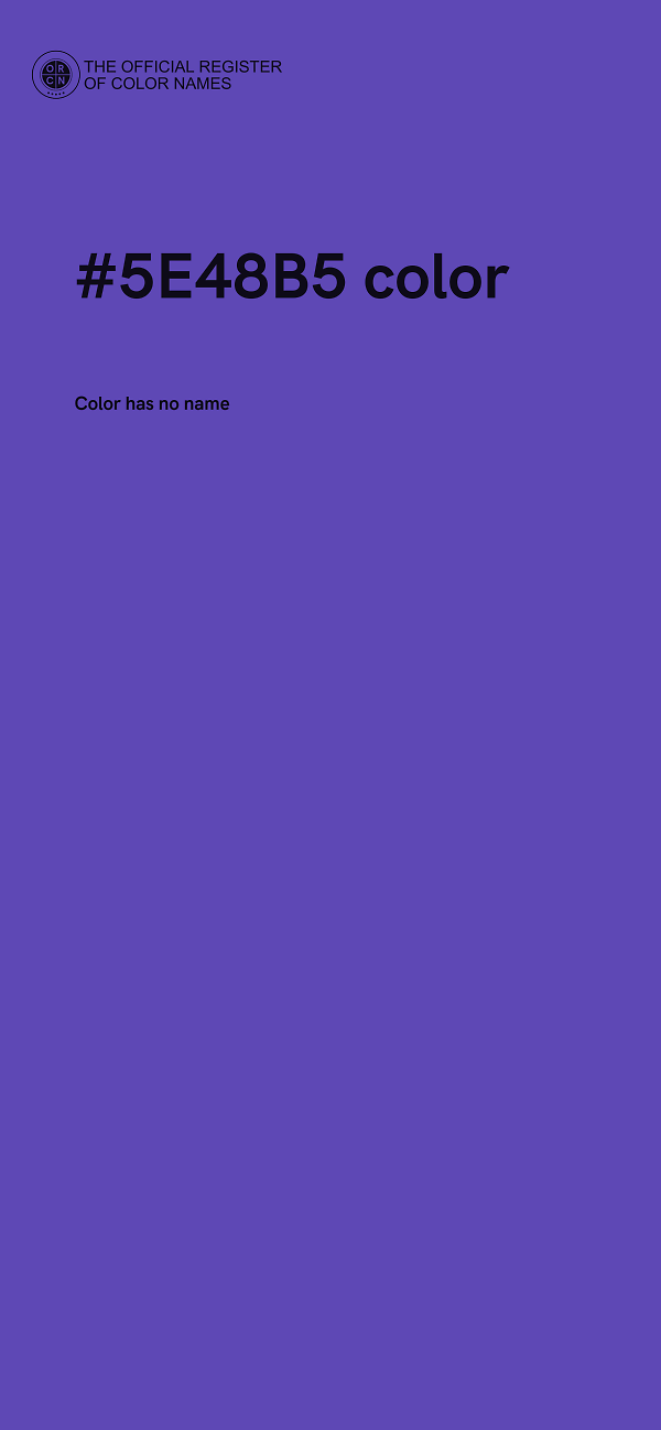 #5E48B5 color image