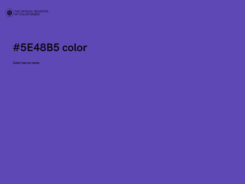 #5E48B5 color image
