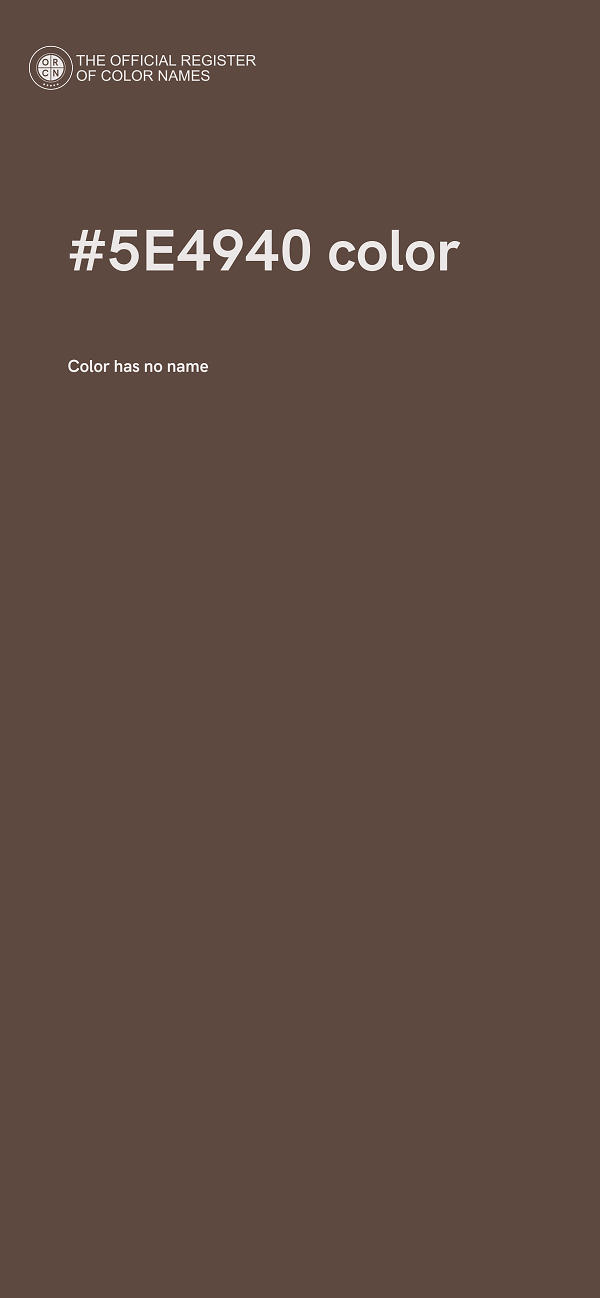 #5E4940 color image