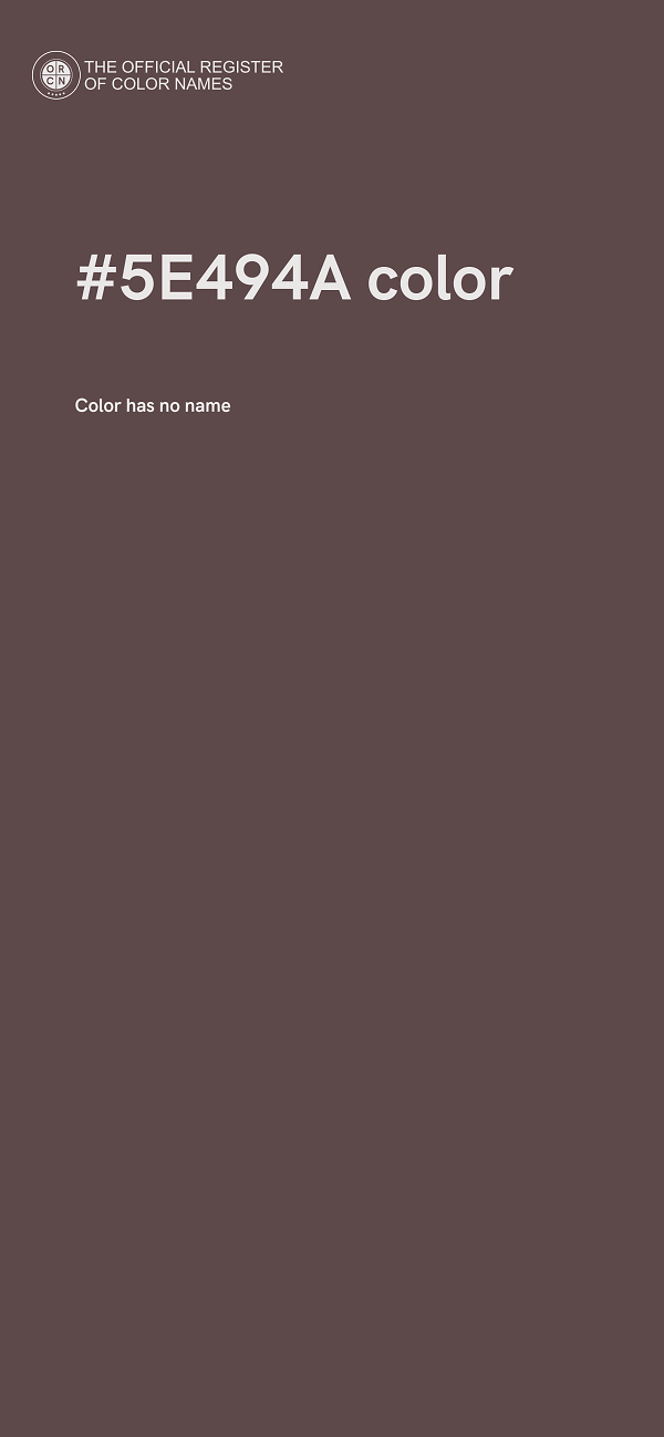 #5E494A color image