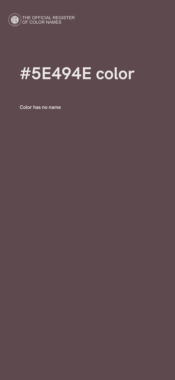 #5E494E color image