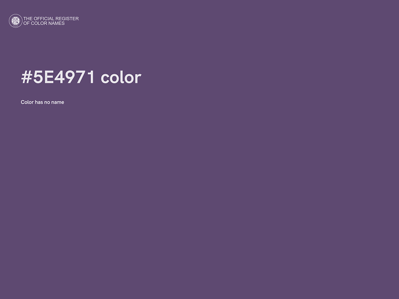 #5E4971 color image