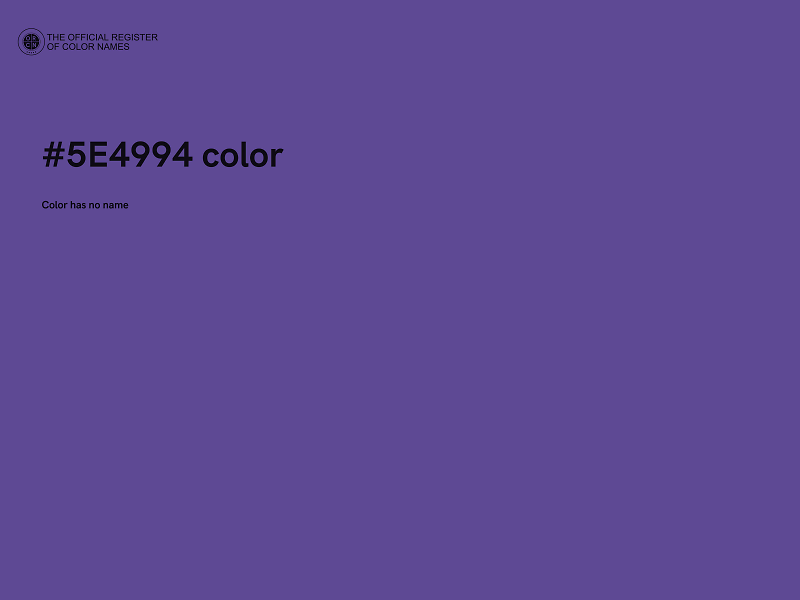 #5E4994 color image