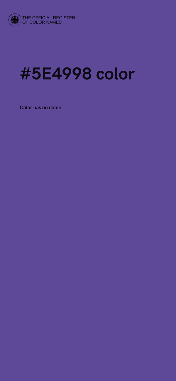#5E4998 color image