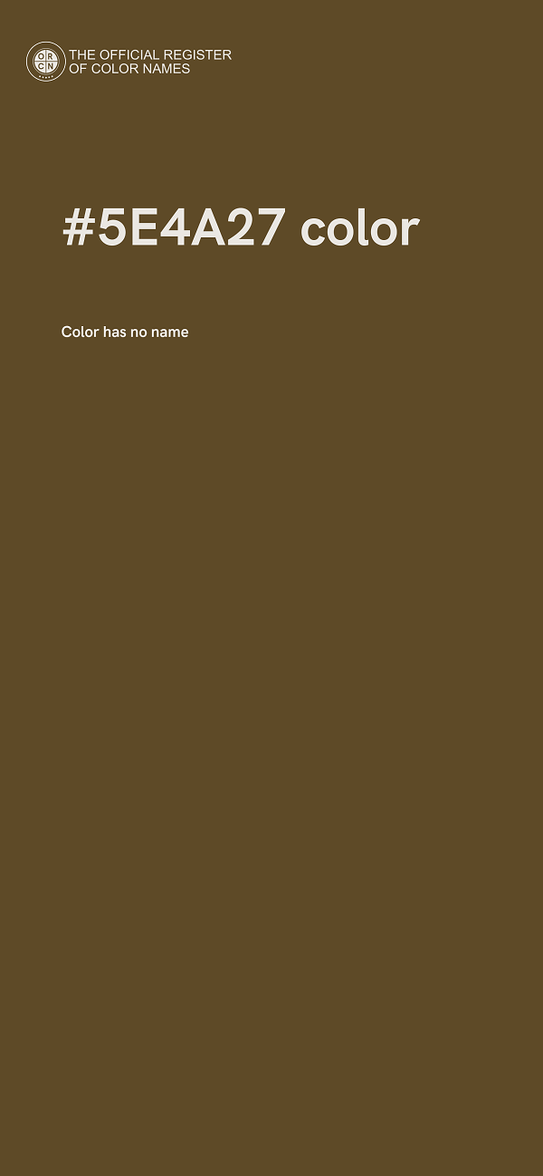 #5E4A27 color image