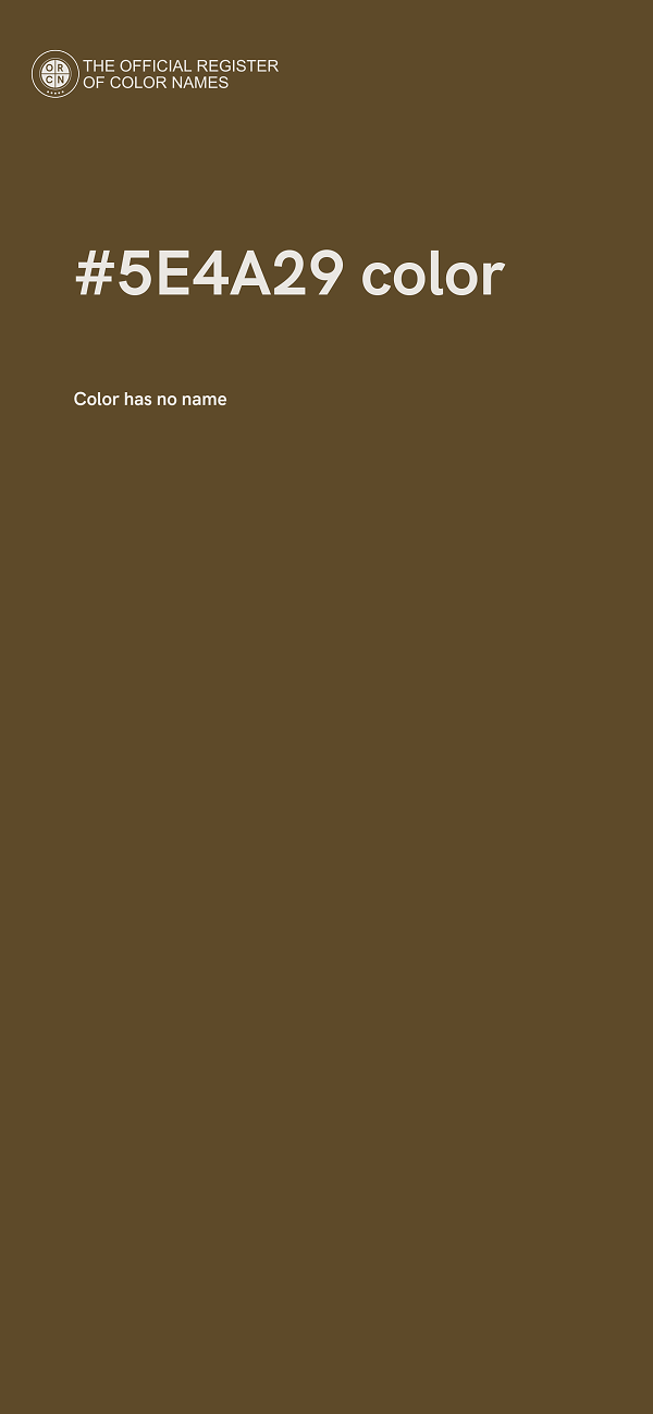 #5E4A29 color image