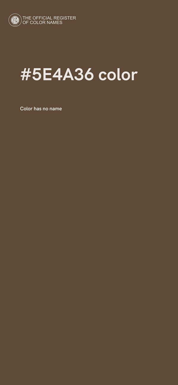 #5E4A36 color image
