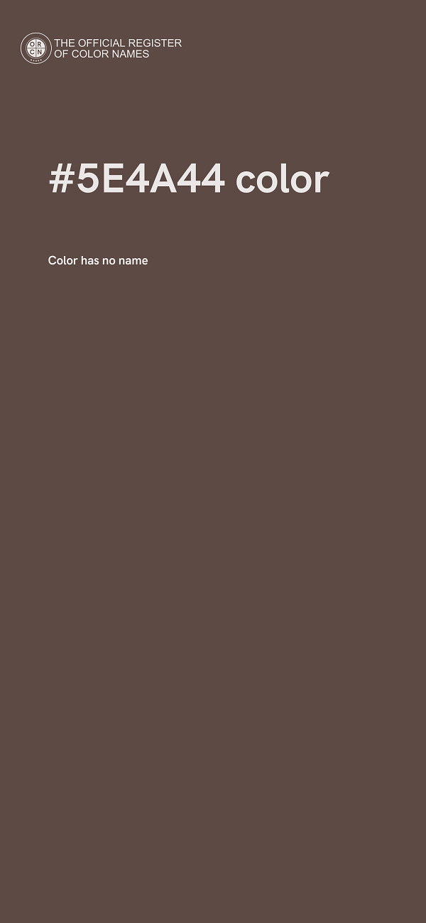 #5E4A44 color image