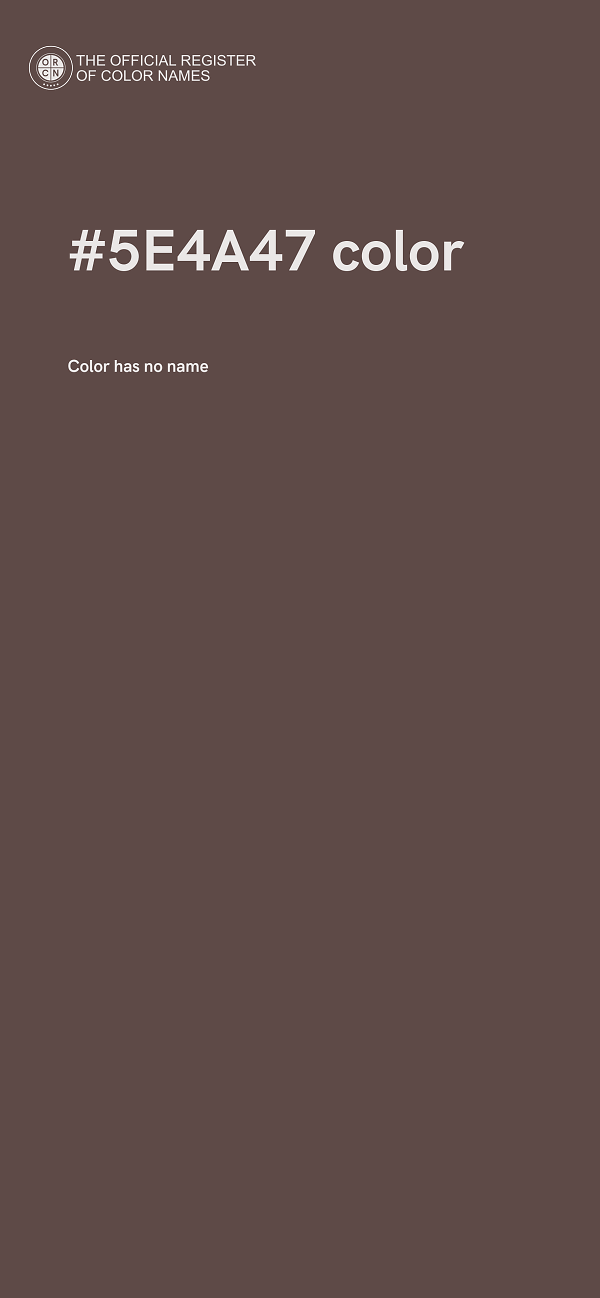 #5E4A47 color image