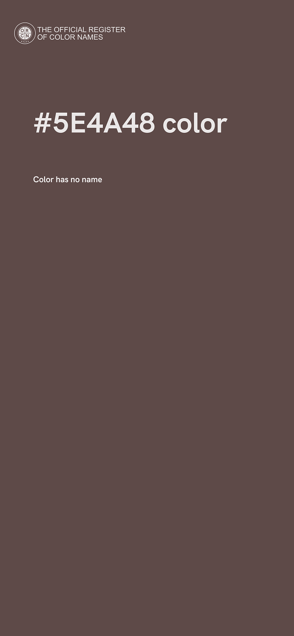 #5E4A48 color image