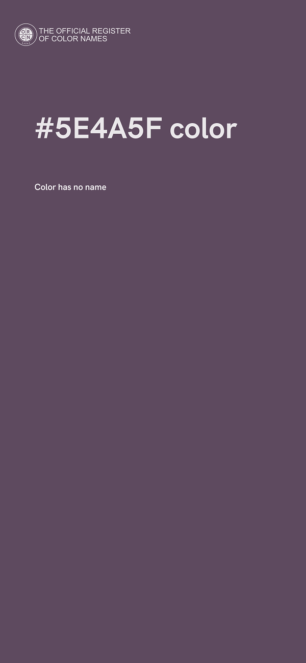 #5E4A5F color image