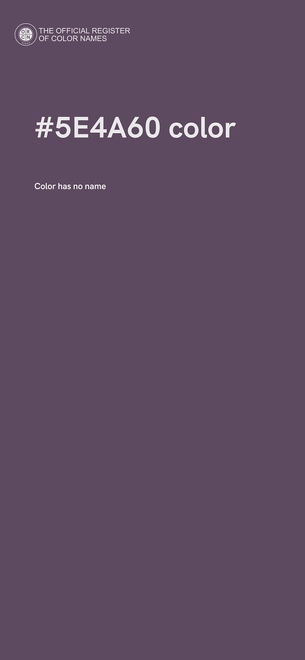 #5E4A60 color image