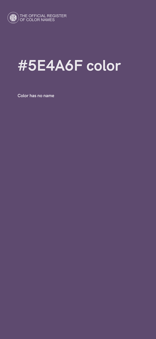 #5E4A6F color image