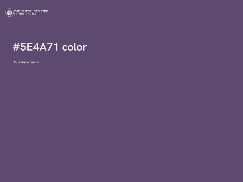 #5E4A71 color image