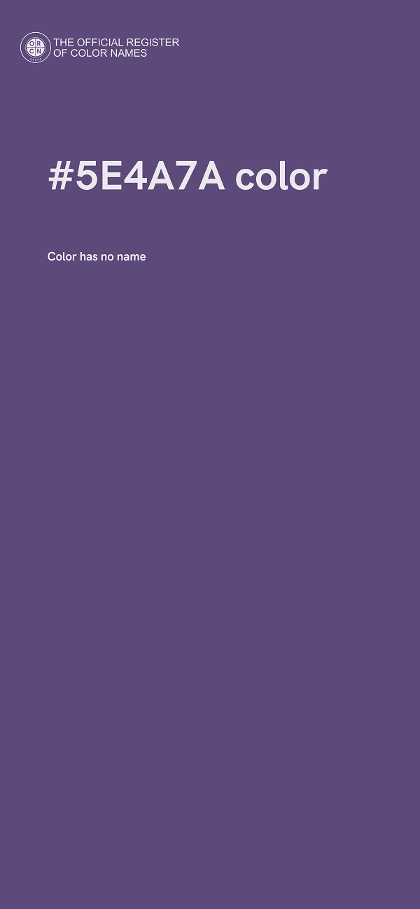 #5E4A7A color image
