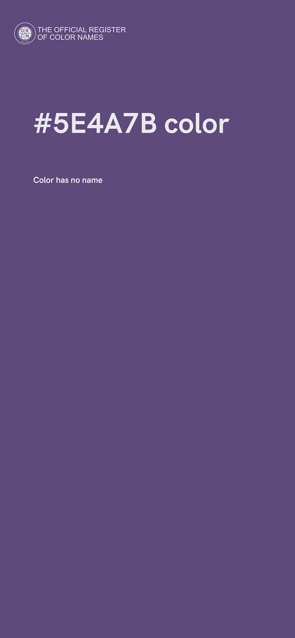 #5E4A7B color image