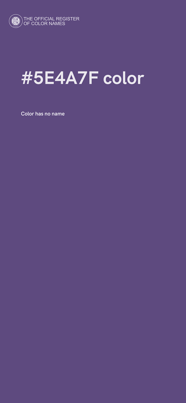 #5E4A7F color image