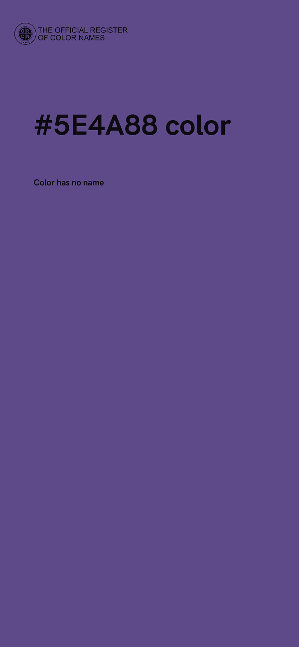 #5E4A88 color image