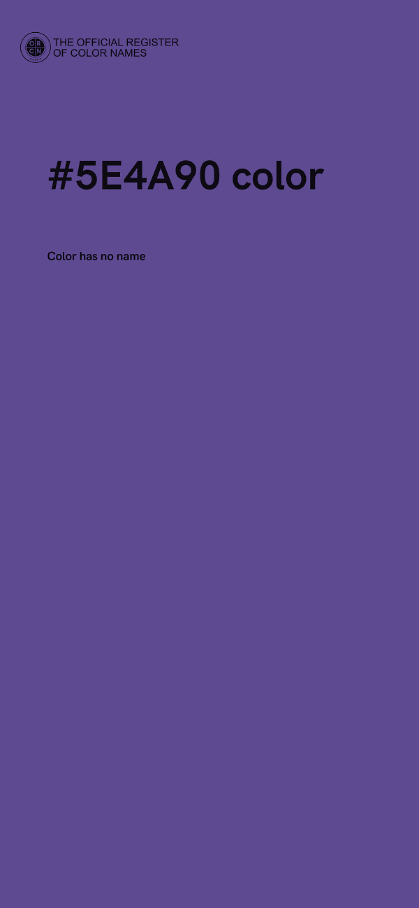 #5E4A90 color image