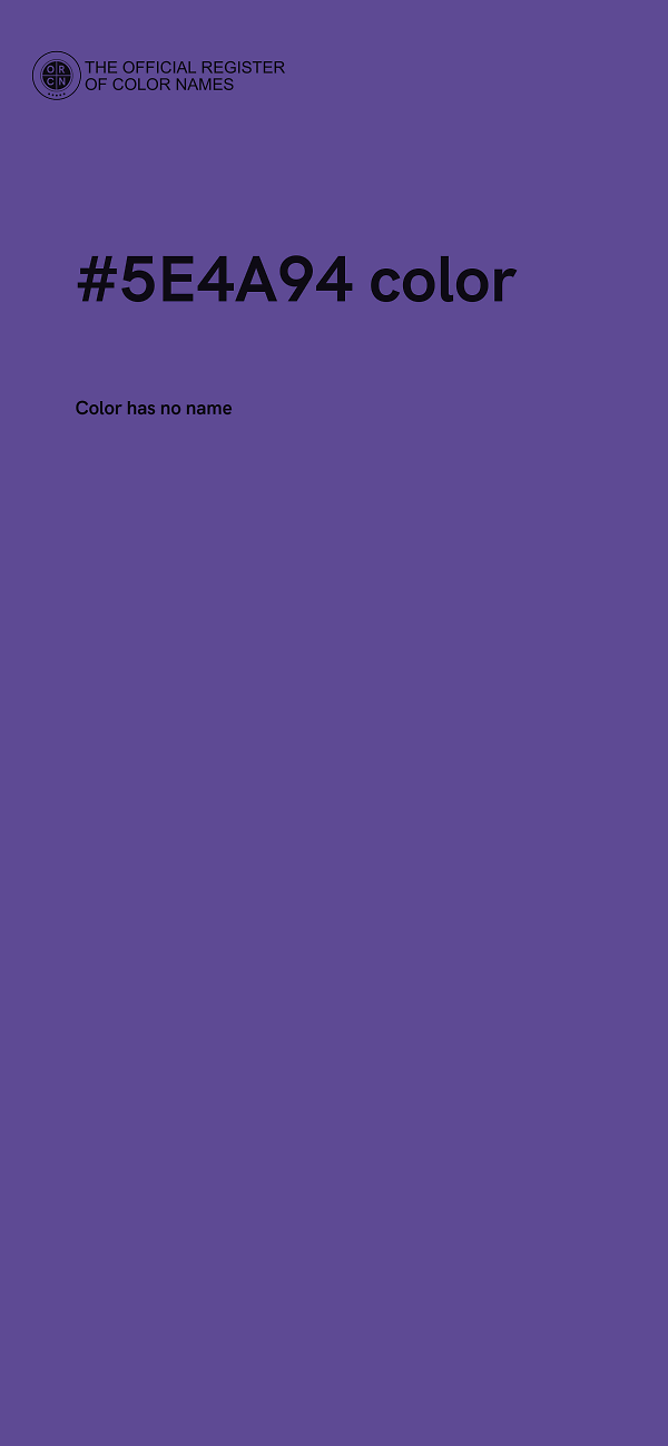 #5E4A94 color image