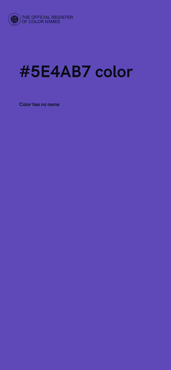 #5E4AB7 color image