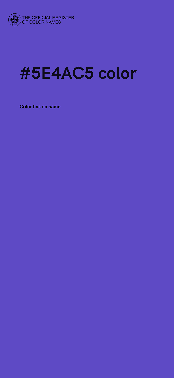 #5E4AC5 color image