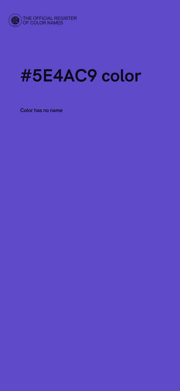 #5E4AC9 color image