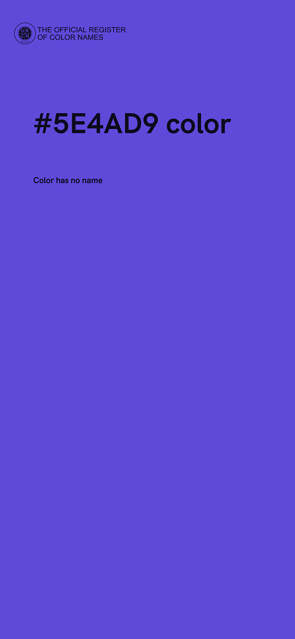 #5E4AD9 color image