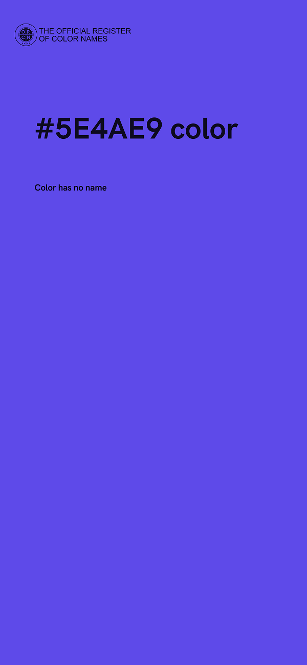 #5E4AE9 color image