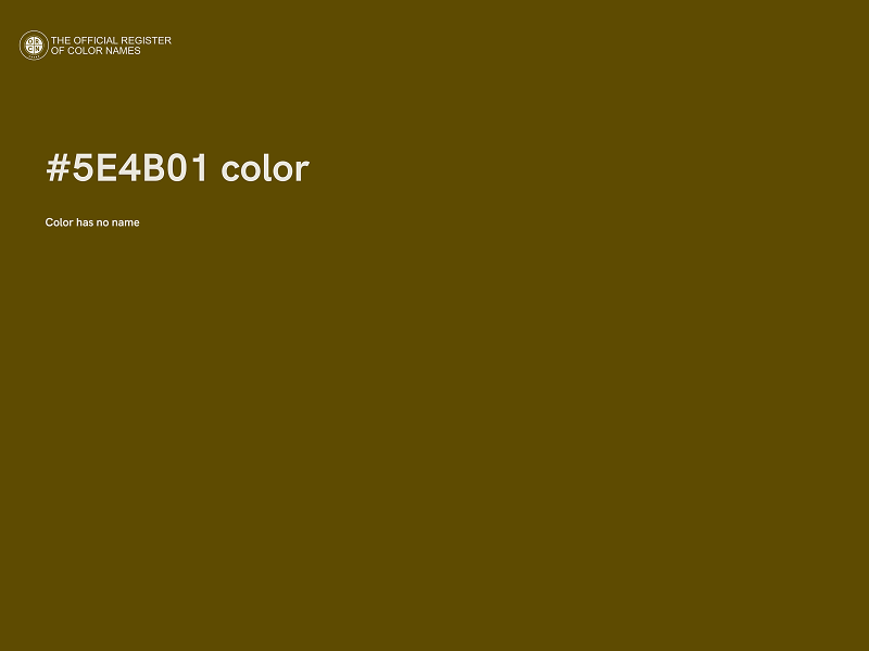 #5E4B01 color image