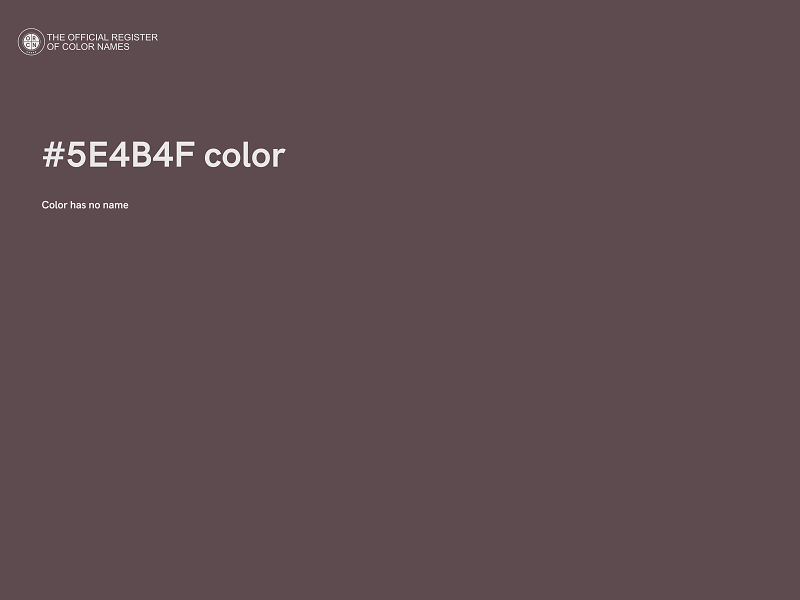 #5E4B4F color image