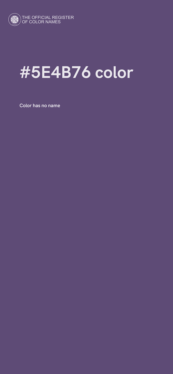 #5E4B76 color image