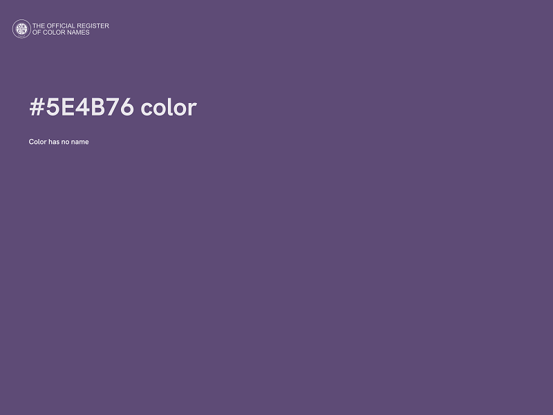 #5E4B76 color image