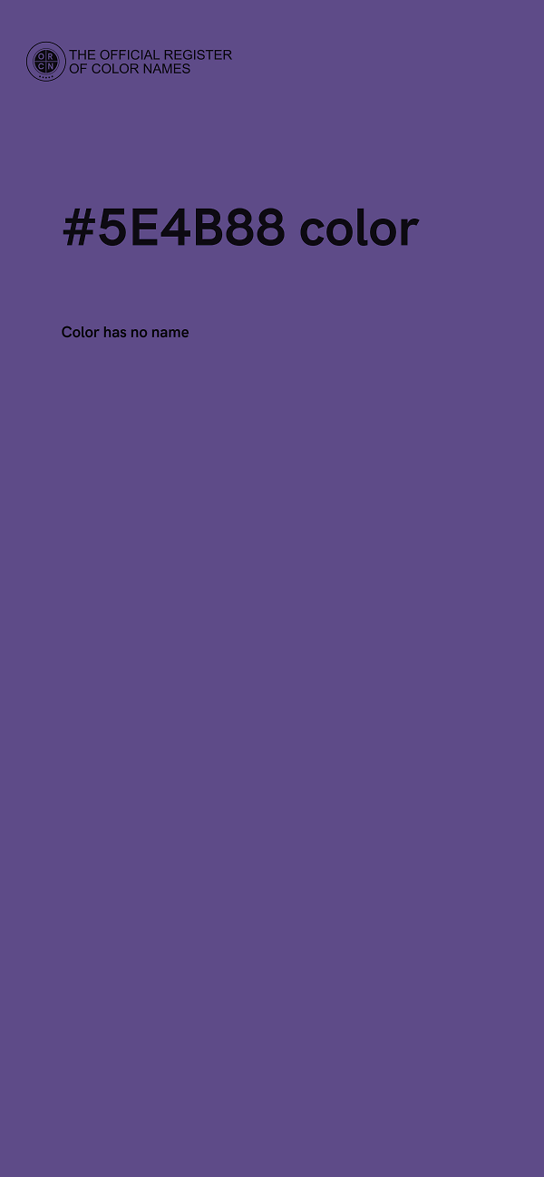 #5E4B88 color image