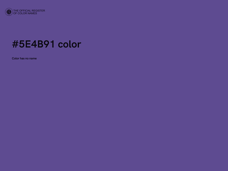#5E4B91 color image