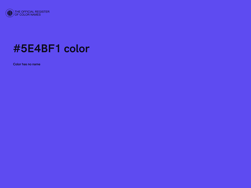 #5E4BF1 color image