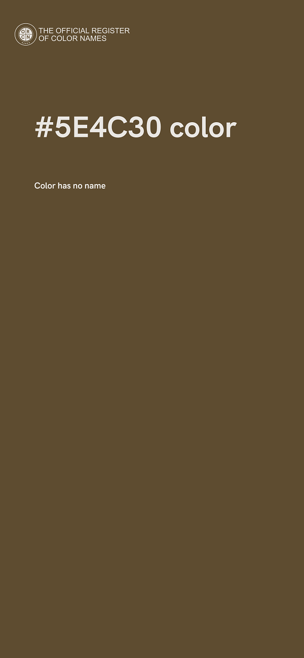 #5E4C30 color image