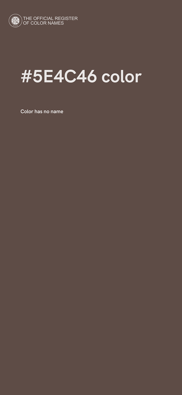#5E4C46 color image