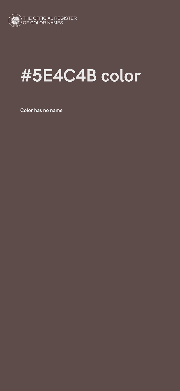 #5E4C4B color image