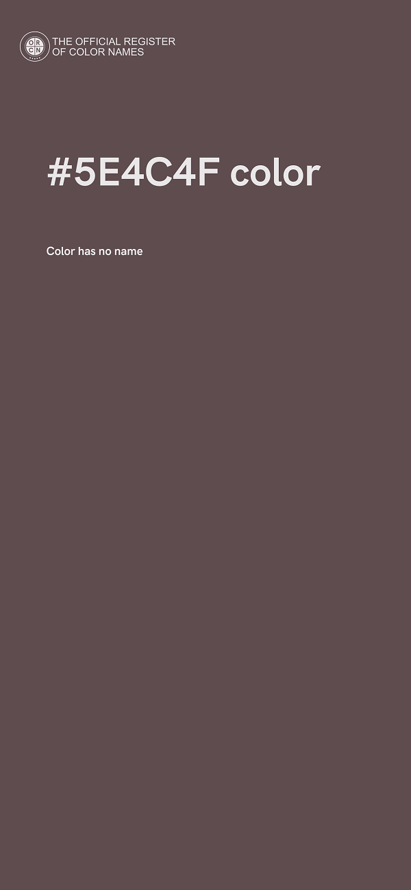 #5E4C4F color image