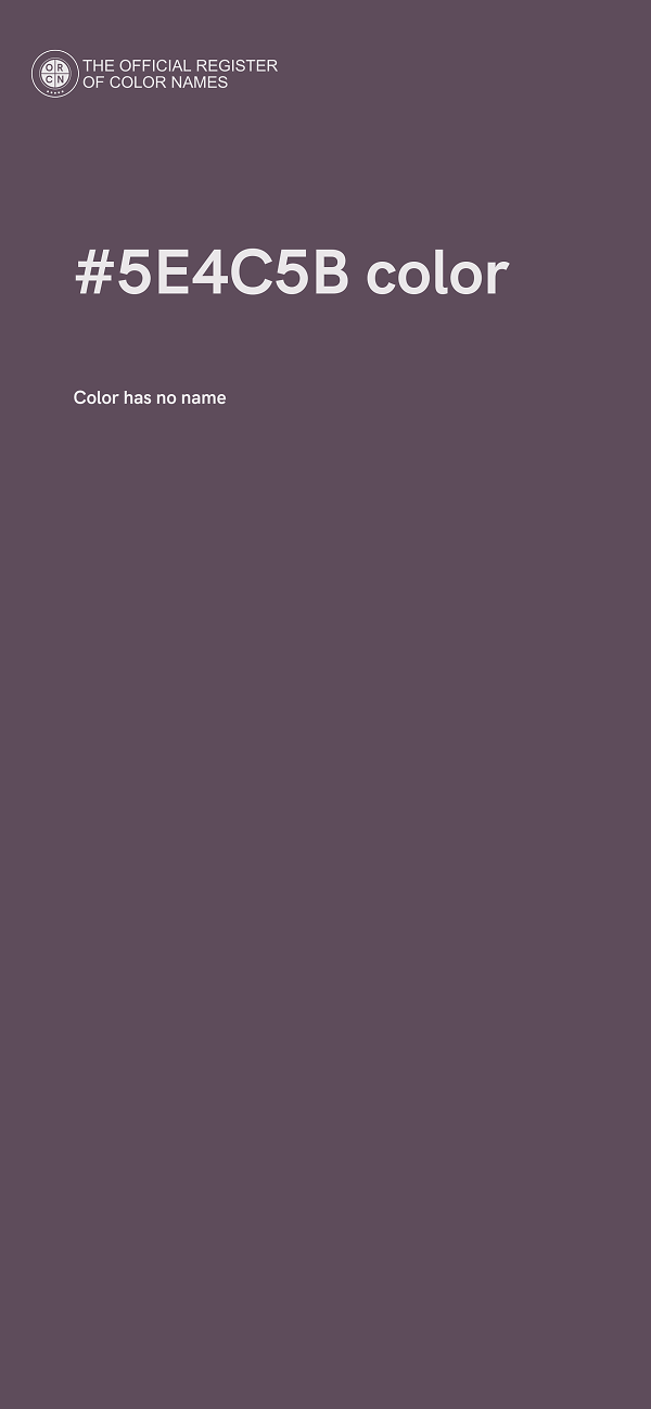 #5E4C5B color image