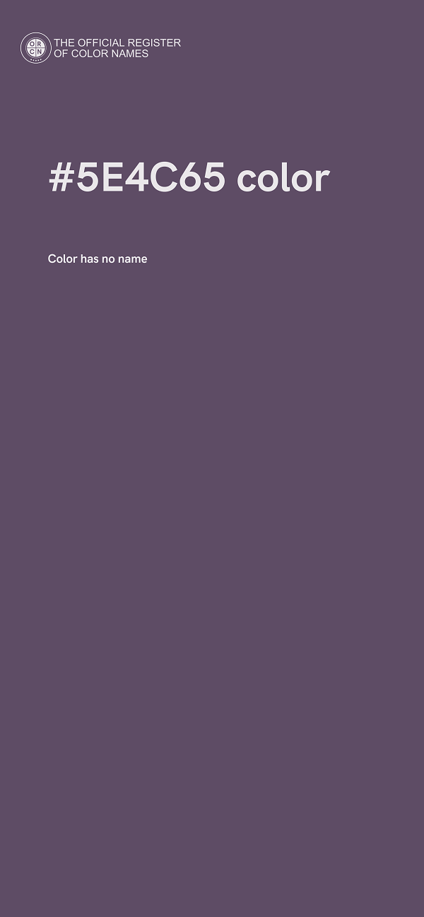 #5E4C65 color image