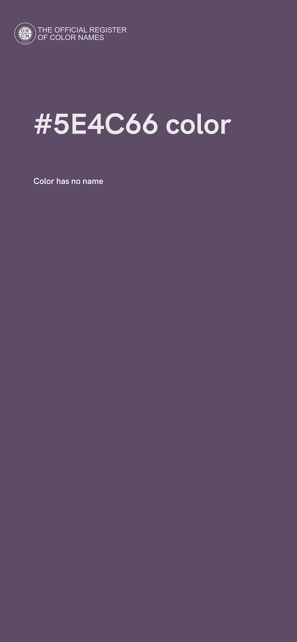 #5E4C66 color image