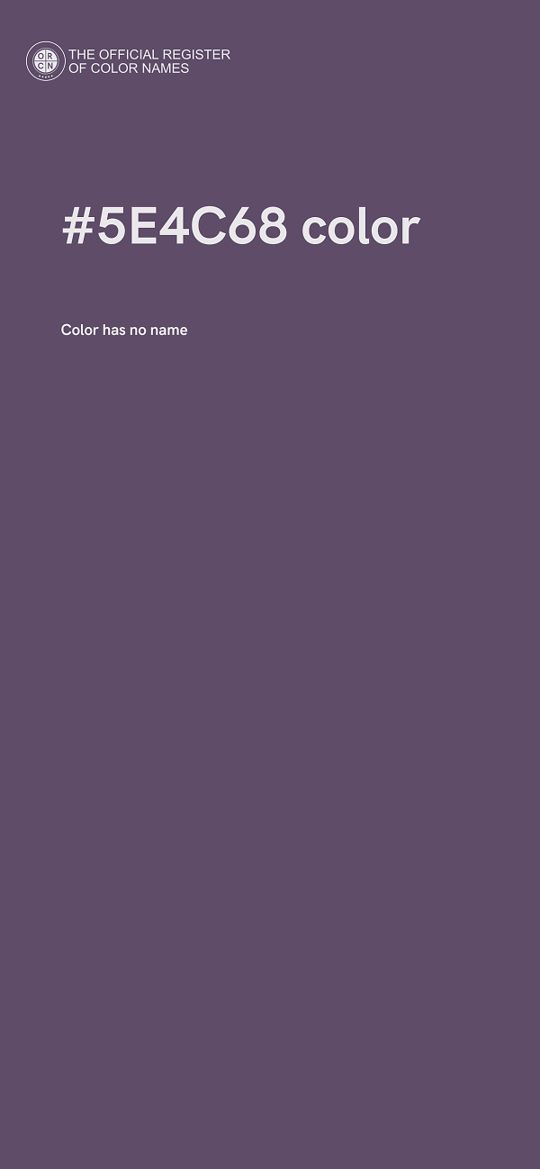#5E4C68 color image
