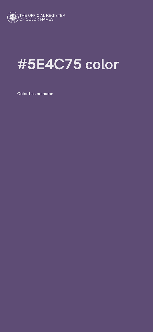 #5E4C75 color image