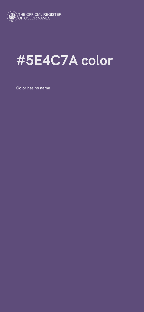 #5E4C7A color image